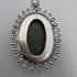 1978 British Vintage Wedgwood Sterling Silver & Green Jasper Pendant Necklace